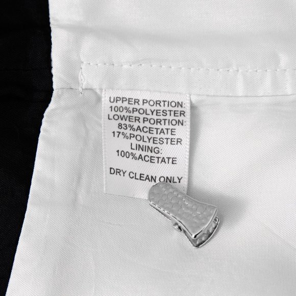 WHBM 6 Bow Strapless Colorblock Party Dress Black - Picture 8 of 9